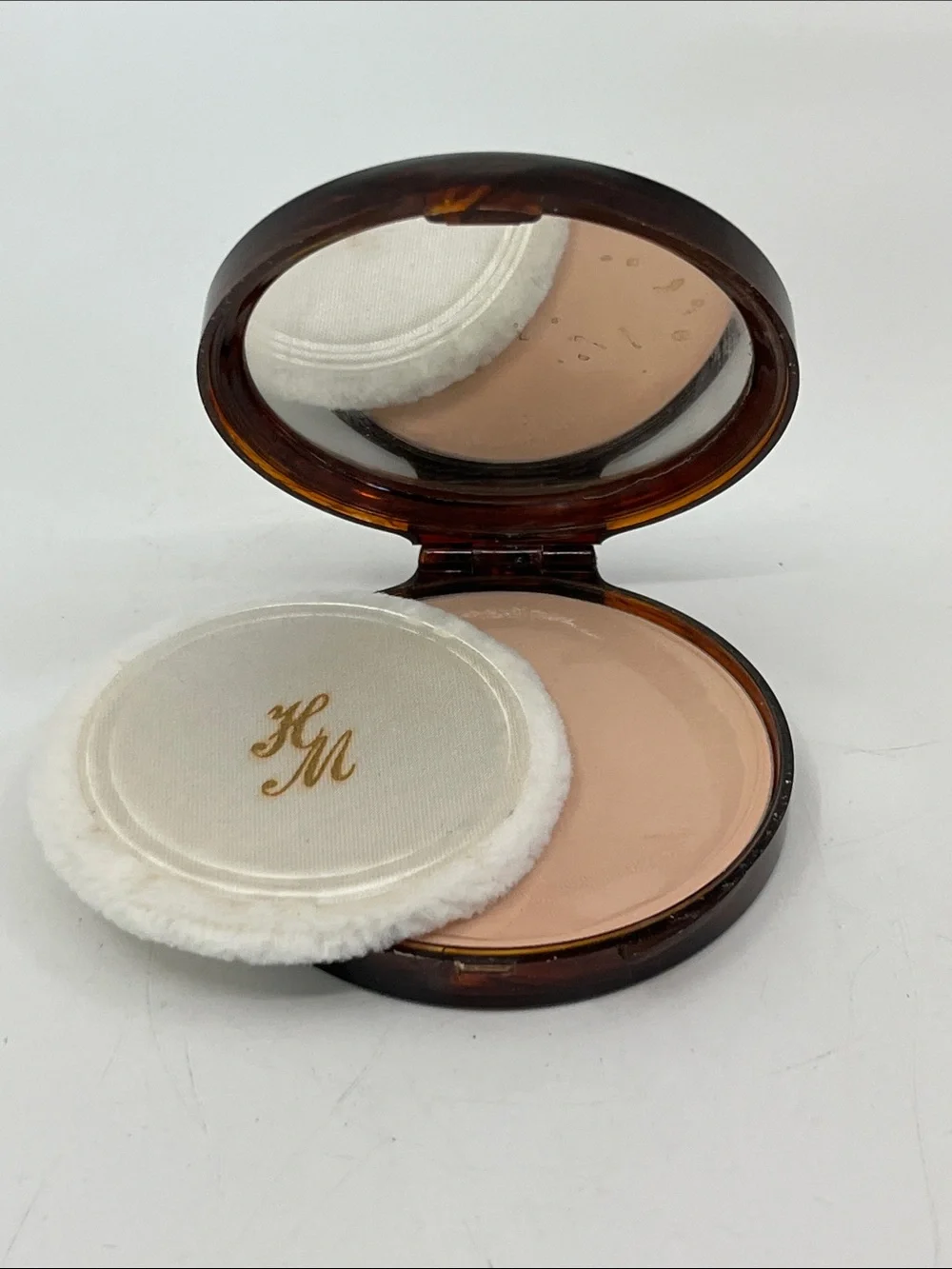 Vintage Holiday Magic Face Powder Natural Magic Glow Faux Tortoiseshell Compact